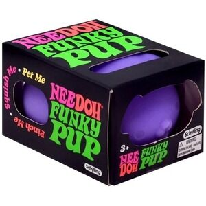 PURPLE-NeeDoh Schylling Funky Pup Squish Dog Fidget Stress Toy Sensory Kids